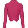 imageHybrid ampamp Company Womens Fashion Military Crop Premium Ultra Stretch GoldSliver Zip Up Dressy Blazer JacketFuchsia