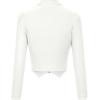 imageHybrid ampamp Company Womens Fashion Military Crop Premium Ultra Stretch GoldSliver Zip Up Dressy Blazer JacketIvory