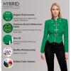 imageHybrid ampamp Company Womens Fashion Military Crop Premium Ultra Stretch GoldSliver Zip Up Dressy Blazer JacketKelly Gree