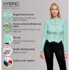 imageHybrid ampamp Company Womens Fashion Military Crop Premium Ultra Stretch GoldSliver Zip Up Dressy Blazer JacketMint