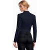 imageHybrid ampamp Company Womens Fashion Military Crop Premium Ultra Stretch GoldSliver Zip Up Dressy Blazer JacketNavy