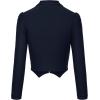 imageHybrid ampamp Company Womens Fashion Military Crop Premium Ultra Stretch GoldSliver Zip Up Dressy Blazer JacketNavy