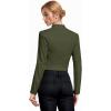 imageHybrid ampamp Company Womens Fashion Military Crop Premium Ultra Stretch GoldSliver Zip Up Dressy Blazer JacketOlive