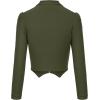 imageHybrid ampamp Company Womens Fashion Military Crop Premium Ultra Stretch GoldSliver Zip Up Dressy Blazer JacketOlive