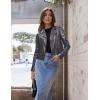 imageOlivia Miller Womens Faux Leather Moto Biker Jacket Long Sleeve Zip JacketJk5208gray