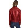 imageOlivia Miller Womens Faux Leather Moto Biker Jacket Long Sleeve Zip JacketJk5208red