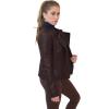 imageOlivia Miller Womens Plus Size Faux Leather Zip Biker JacketBurgundy