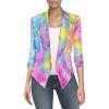 imageHybrid ampamp Company Womens Casual Work Office Blazer Jacket Open Front Shawl with 34 Scrunch Sleeves7701lavender M