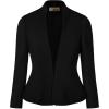 imageHybrid ampamp Company Womens Casual Work Office Elegant Open Front Premium Nylon Blazer JacketJk1135black