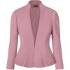 imageHybrid ampamp Company Womens Casual Work Office Elegant Open Front Premium Nylon Blazer JacketJk1135rose
