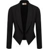 imageHybrid ampamp Company Womens Casual Work Office Blazer Open Front Heavy Ponti Shawl Collar Long Sleeve JacketBlack9789