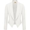 imageHybrid ampamp Company Womens Casual Work Office Blazer Open Front Heavy Ponti Shawl Collar Long Sleeve JacketIvory9789