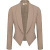 imageHybrid ampamp Company Womens Casual Work Office Blazer Open Front Heavy Ponti Shawl Collar Long Sleeve JacketKhaki9789