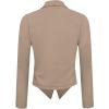 imageHybrid ampamp Company Womens Casual Work Office Blazer Open Front Heavy Ponti Shawl Collar Long Sleeve JacketKhaki9789