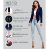 imageHybrid ampamp Company Womens Casual Work Office Blazer Open Front Heavy Ponti Shawl Collar Long Sleeve JacketNavy9789