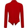 imageHybrid ampamp Company Womens Casual Work Office Blazer Open Front Heavy Ponti Shawl Collar Long Sleeve JacketRed9789