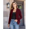 imageHybrid ampamp Company Womens Casual Work Office Blazer Open Front Heavy Ponti Shawl Collar Long Sleeve JacketWine9789
