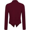 imageHybrid ampamp Company Womens Casual Work Office Blazer Open Front Heavy Ponti Shawl Collar Long Sleeve JacketWine9789