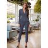 imageHybrid ampamp Company Womens Casual Work Office Dressy Double Lapel Single Button Peplum Comfortable Blazer1073theathernav