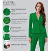 imageHybrid ampamp Company Womens Casual Work Office Dressy Double Lapel Single Button Peplum Comfortable Blazer1073tkelly Gree
