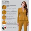 imageHybrid ampamp Company Womens Casual Work Office Dressy Double Lapel Single Button Peplum Comfortable Blazer1073tmustard