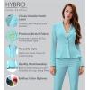 imageHybrid ampamp Company Womens Casual Work Office Dressy Double Lapel Single Button Peplum Comfortable BlazerAqua
