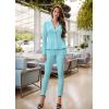 imageHybrid ampamp Company Womens Casual Work Office Dressy Double Lapel Single Button Peplum Comfortable BlazerAqua