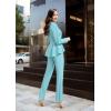 imageHybrid ampamp Company Womens Casual Work Office Dressy Double Lapel Single Button Peplum Comfortable BlazerAqua