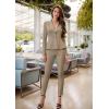 imageHybrid ampamp Company Womens Casual Work Office Dressy Double Lapel Single Button Peplum Comfortable BlazerBeigeKhakdressy  Premium Weight