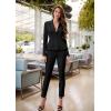 imageHybrid ampamp Company Womens Casual Work Office Dressy Double Lapel Single Button Peplum Comfortable BlazerBlack