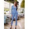 imageHybrid ampamp Company Womens Casual Work Office Dressy Double Lapel Single Button Peplum Comfortable BlazerBlueperiwinkle
