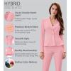 imageHybrid ampamp Company Womens Casual Work Office Dressy Double Lapel Single Button Peplum Comfortable BlazerBlushdressy  Premium Weight