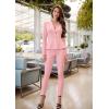 imageHybrid ampamp Company Womens Casual Work Office Dressy Double Lapel Single Button Peplum Comfortable BlazerBlushdressy  Premium Weight