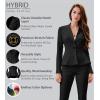 imageHybrid ampamp Company Womens Casual Work Office Dressy Double Lapel Single Button Peplum Comfortable BlazerCharcoaldressy  Premium Weight