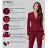imageHybrid ampamp Company Womens Casual Work Office Dressy Double Lapel Single Button Peplum Comfortable BlazerDark Red