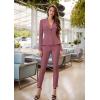 imageHybrid ampamp Company Womens Casual Work Office Dressy Double Lapel Single Button Peplum Comfortable BlazerDark Rose