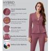 imageHybrid ampamp Company Womens Casual Work Office Dressy Double Lapel Single Button Peplum Comfortable BlazerDark Rose