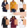 imageHybrid ampamp Company Womens Casual Work Office Dressy Double Lapel Single Button Peplum Comfortable BlazerDark Rose