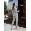 imageHybrid ampamp Company Womens Casual Work Office Dressy Double Lapel Single Button Peplum Comfortable BlazerHeather Grdressy  Premium Weight