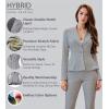 imageHybrid ampamp Company Womens Casual Work Office Dressy Double Lapel Single Button Peplum Comfortable BlazerHeather Grdressy  Premium Weight