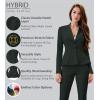imageHybrid ampamp Company Womens Casual Work Office Dressy Double Lapel Single Button Peplum Comfortable BlazerHuntergreendressy  Premium Weight