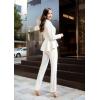 imageHybrid ampamp Company Womens Casual Work Office Dressy Double Lapel Single Button Peplum Comfortable BlazerIvorydressy  Premium Weight
