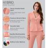 imageHybrid ampamp Company Womens Casual Work Office Dressy Double Lapel Single Button Peplum Comfortable BlazerLight Coradressy  Premium Weight