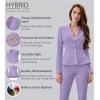 imageHybrid ampamp Company Womens Casual Work Office Dressy Double Lapel Single Button Peplum Comfortable BlazerLilac
