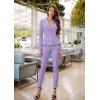 imageHybrid ampamp Company Womens Casual Work Office Dressy Double Lapel Single Button Peplum Comfortable BlazerLilac