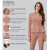 imageHybrid ampamp Company Womens Casual Work Office Dressy Double Lapel Single Button Peplum Comfortable BlazerMauvedressy  Premium Weight
