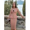 imageHybrid ampamp Company Womens Casual Work Office Dressy Double Lapel Single Button Peplum Comfortable BlazerMauvedressy  Premium Weight