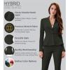 imageHybrid ampamp Company Womens Casual Work Office Dressy Double Lapel Single Button Peplum Comfortable BlazerOlivedressy  Premium Weight