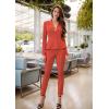 imageHybrid ampamp Company Womens Casual Work Office Dressy Double Lapel Single Button Peplum Comfortable BlazerOrange