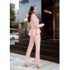 imageHybrid ampamp Company Womens Casual Work Office Dressy Double Lapel Single Button Peplum Comfortable BlazerPeachdressy  Premium Weight